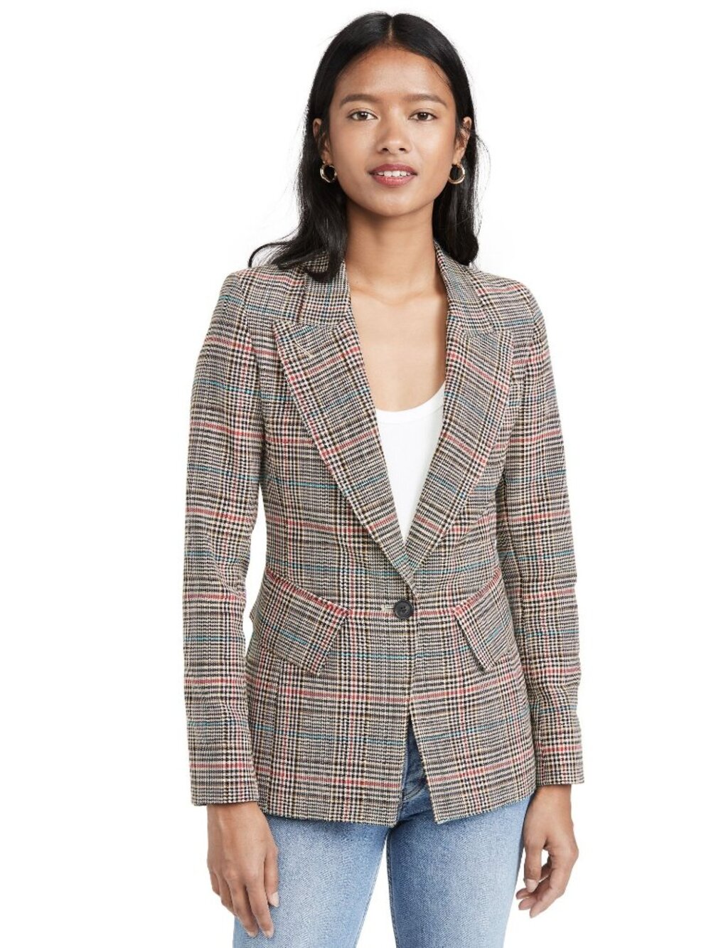SMYTHE Lounge Blazer Multi Glen Check 6